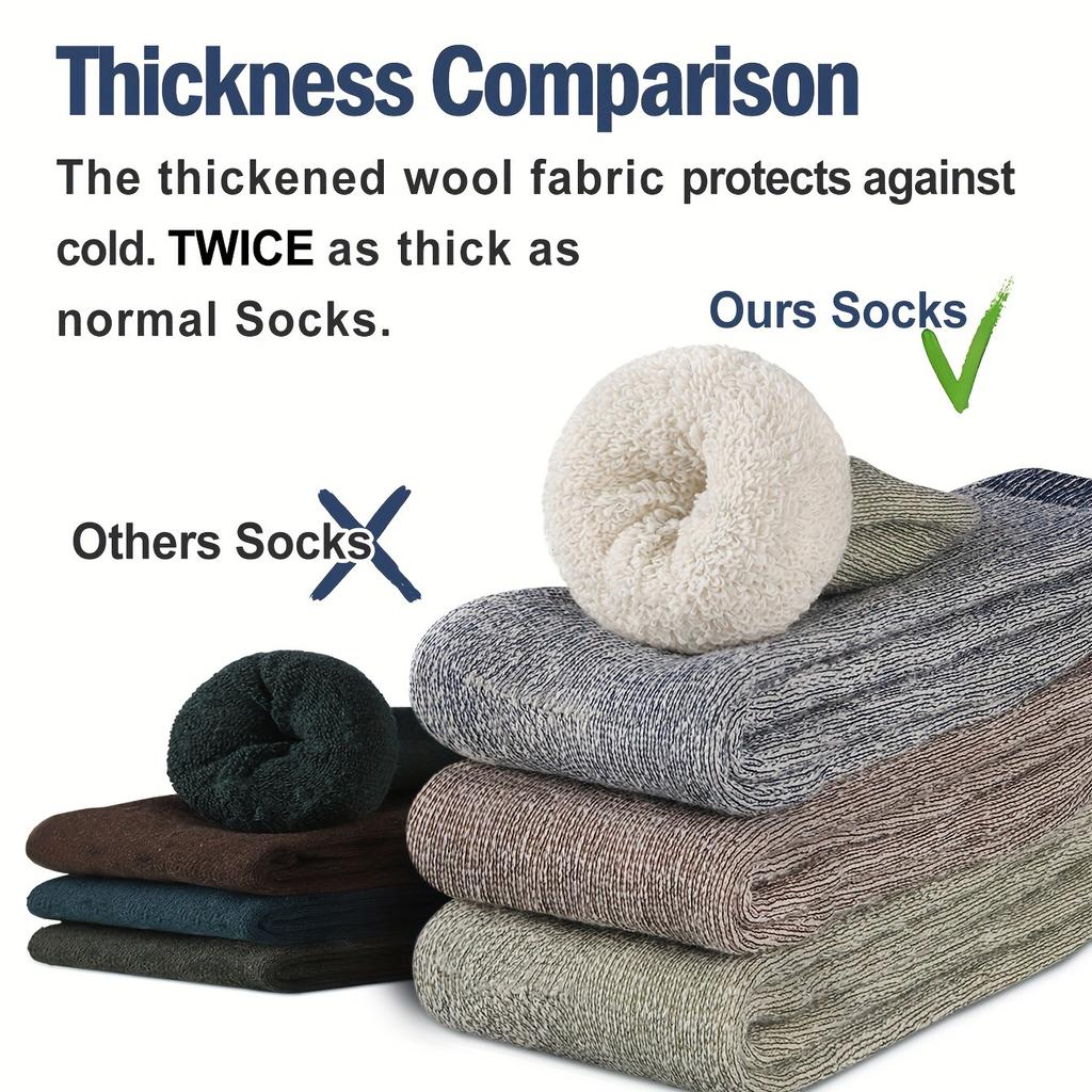 1/3 Paare Winter Woll Wandersocken Verdickt Warm Schweißabsorbierend Laufsocken Thermisch Kältebeständig Outdoor Sport Camping Jagdsocken