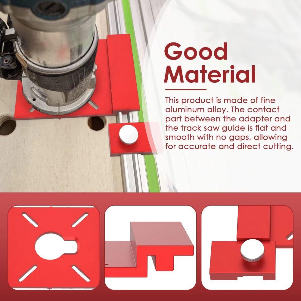 Aluminum Alloy Track Saw Adapter with limiter Routing Guide Rail Track Woodwork Cutting