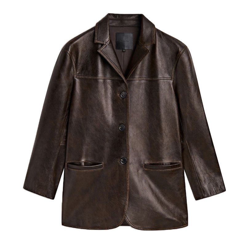Fall and Winter New Arrival Women's Clothing Old Money Style Leather Suit Outwear 0471273 Mini Skirt 0530874