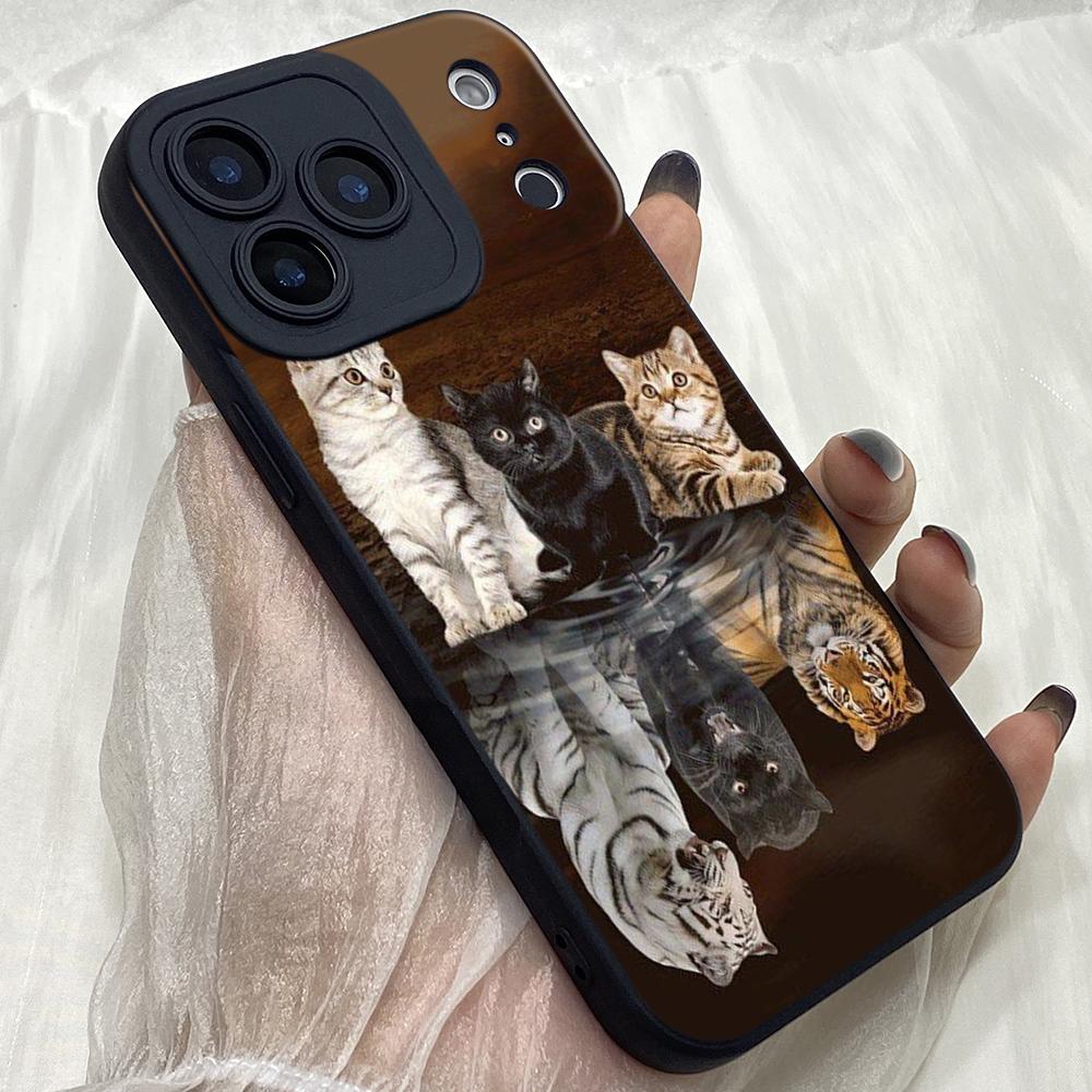M438 Cat Dream Angel Eyes Soft Phone Cases for iPhone Samsung Galaxy Xiaomi Rdemi Huawei Honor Infinix Realme OPPO Vivo All Model Case