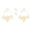 Fashionable Dangle Bee Earrings Alloy Hollow Hoop Set Women For