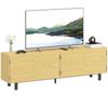 Móvel de TV 180 cm, Móvel de TV para 82 polegadas com 4 portas de abrir por pressão 180x35x55.5cm madeira natural