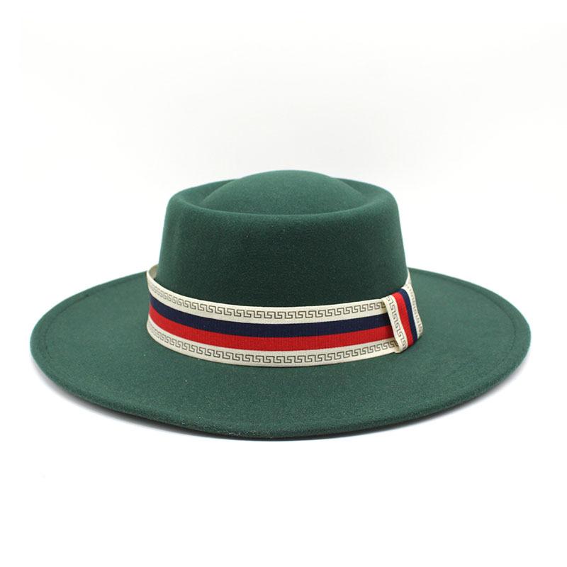 Big Brim Bump Dome Hat Woolen Top Hat Women'S Quarter British Retro Men'S Felt Hat French Jazz Hat