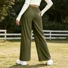 Women Casual Loose Wide Leg Pants Street Style Relaxed Fit Long Trousers with Pockets Simple Design Comfortable Daily Wear