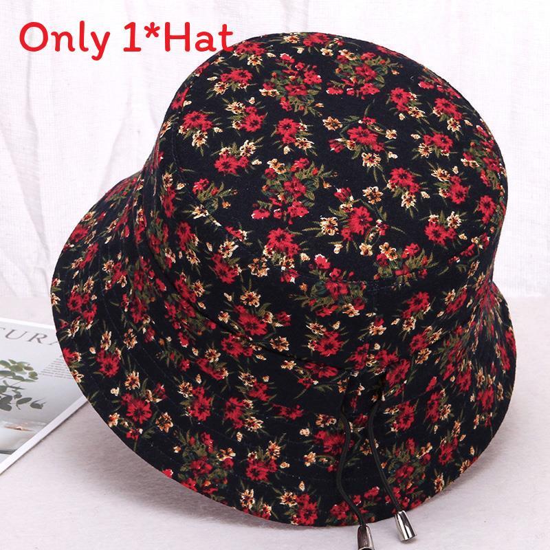Elderly Women Sun Hat With Adjustable Brim For Spring Fall Sun Protection Cotton Fabric