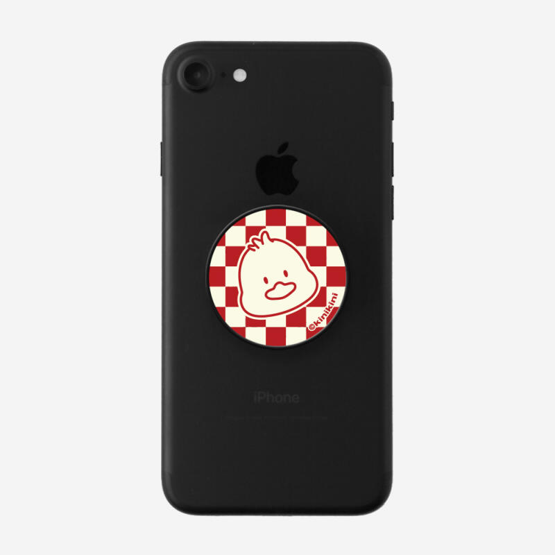 CHECKER BOARD CHICK FACE-RED (Smart Talk) Black body