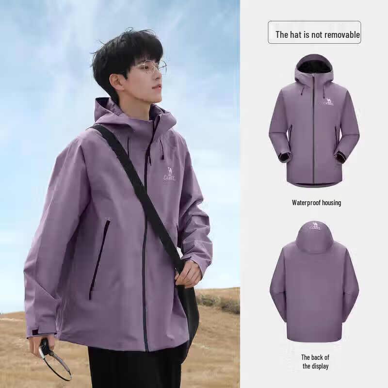 Camel Giacca da Escursionismo Unisex a Guscio Rigido per Esterno