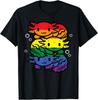 Gay Pride Axolotl Pile Cute Rainbow Flag LGBT Men Women Kids T-Shirt