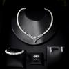 017068  Handmade Pearls CZ Necklace Design Set Wedding Elegant Cubic Zircon Jewelry Full Sets Dubai Gold Plated