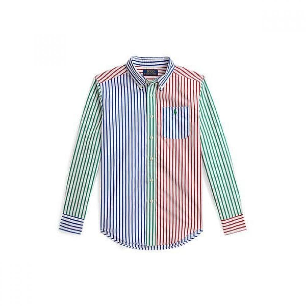 Polo Ralph Lauren Boys Striped Cotton Poplin Fun Shirt Cwpowovy6820648999 M