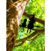 Black Cat Metal Yard Stake Vintage Gothic Outdoor Halloween Decor
