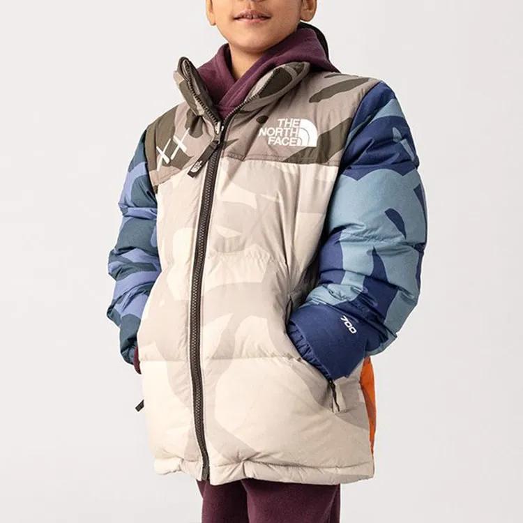 THE NORTH FACE KAWS Down Jacket 1996 Camouflage Blue Kids' (Unisex) Down Jackets NF0A7WLX 75V