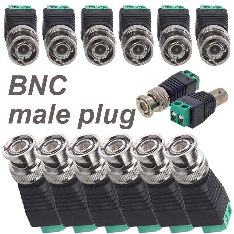 5/20PCS BNC Male Connectors Screw Terminal DC Connector for CCTV Surveillance Camera AHD TVI Camera Coax Cables