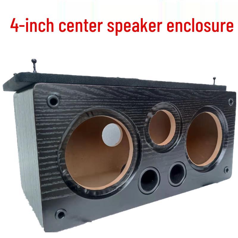 Dual 4-Inch Speaker Enclosure: Wooden Subwoofer Box for DIY and Modification