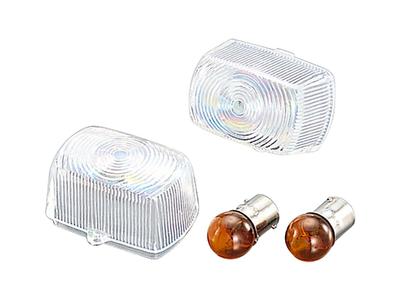 Kitaco 807-1081100 Turn Signal Lens Set, NSR50/NSR80/Zoomer/XR50 Motard, Titanium