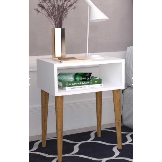 

Тумбочка прикроватная ретро - белый