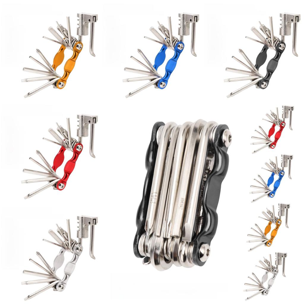 Multifunction Bicycle Tool Kit With Aluminum Alloy Construction For Mountain And Road Bikes