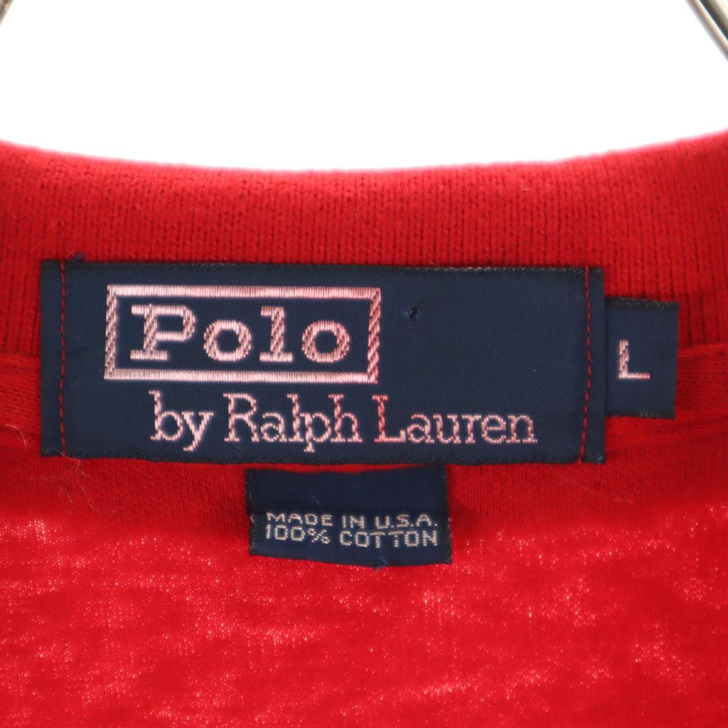 Polo von Ralph Lauren Made in USA Kurzarm Poloshirt L Rot Herren Gebraucht