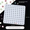 100-Cavity Mini Cat Paw Square Round Silicone Mold Wax Seal Stamp Scrapbooking Tools Earrings Pendant Jewelry Art Craft Mold