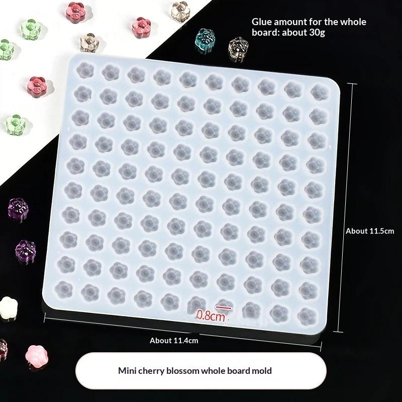 100-Cavity Mini Cat Paw Square Round Silicone Mold Wax Seal Stamp Scrapbooking Tools Earrings Pendant Jewelry Art Craft Mold