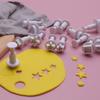 3-12Pcs Geometry Cookie Cutter Plastic Square Sugarcraft Decor Fondant Cutter Circle Star Cookie Mold Icing Sugar Baking Tools