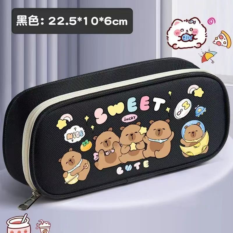 Capybara Pencil Case: Cute, Large-Capacity Children's Stationery Case—Multifunctional Cartoon Pencil Case for Students