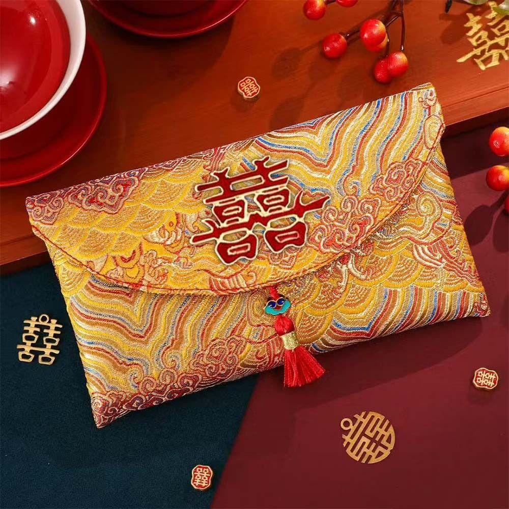Cloth Wedding Money Pocket Traditional Red Packet Red Lucky Bag 2026 Lucky Money Bag  Party Gifts