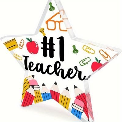 1pc Thank You Gift for Teachers Acrylic Stars Thank You Gift Table Top Decoration, Desk Accessory, Minimalist Design, Decorative Art, Durable Material
