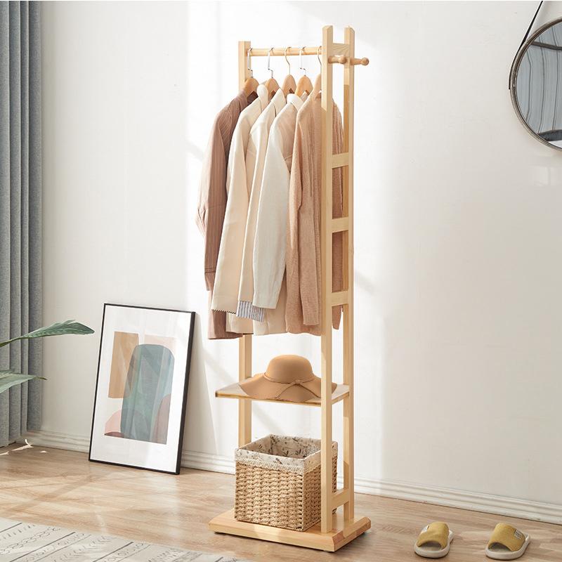 

Bamboo Garment Coat Clothes Stand Rack Hat Shoe Wooden Hanger Holder Shelf Tidy Garment Hanging Rail Hooks