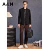 Antuniao Men's Chinese Print Faux Two-Piece Knit Cardigan Jacket
