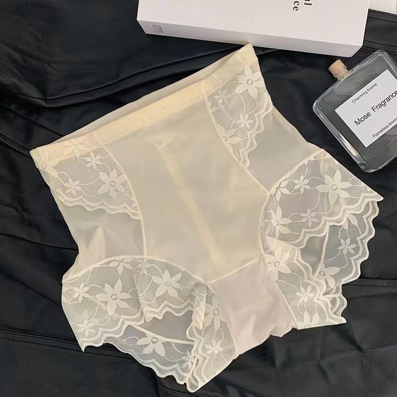 Women's Underwear Panty Sexy Lace Panties Plus Size High Waist Seamless Briefs Girls' Ice Silk Underpants Female Lingerie