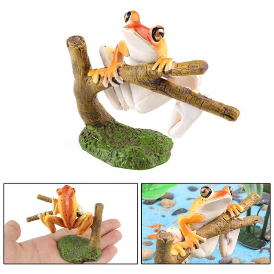 Figurka rosničky Realistická Socha ropuchy Socha Ornament Dekorace Děti Vzdělávací simulace Model divokého zvířete Hračka Batolata Chlapci Dívky Dárek