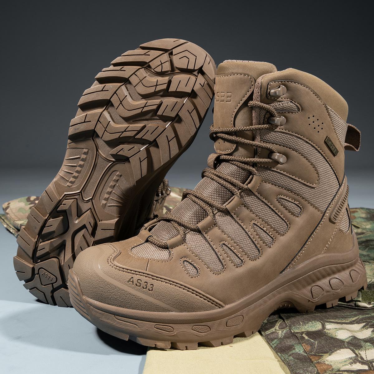 

Men s Tactical Hiking Boots - Military, Trendy, Large Size, High-Top Martin Boots for Outdoor Adventures 39 хакі