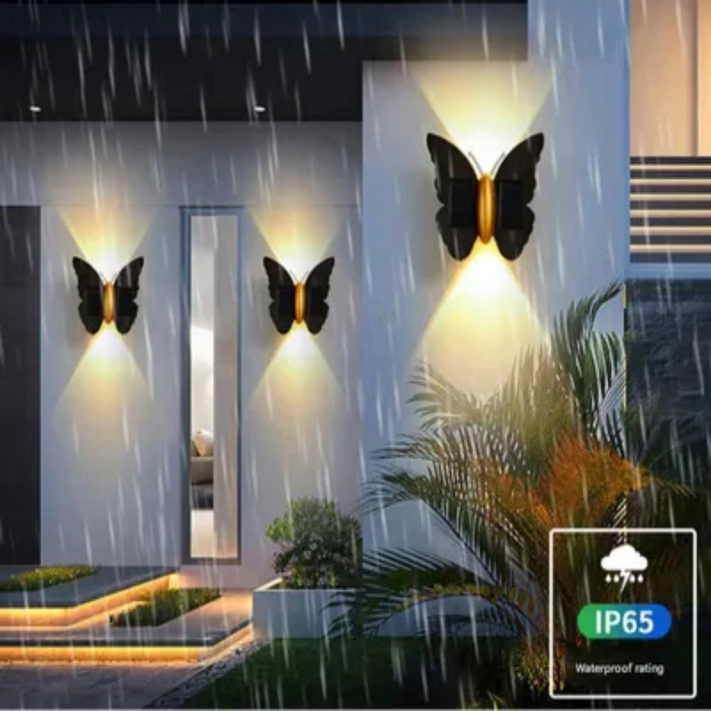 Schmetterling Solar LED Wand-/Gartenbeleuchtung : Schmetterling zum Himmel