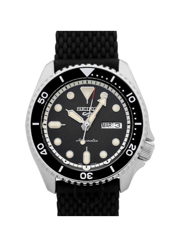Seiko Men's automatic mechanical watch with silicone strap, SRPD73K2