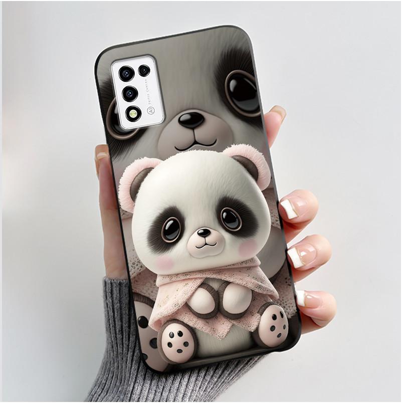 For ZTE Libero 5G III, A202ZT Soft Silicone Black Case For ZTE Libero 5G II, A103ZT Popular Pattern Panda Shockproof Shell