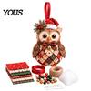 Handcrafted Holiday Display Items DIY Patchwork Ornament Kit for Christmas Decoration, Decorative Fabric Party Materials Craft Set with Traditional