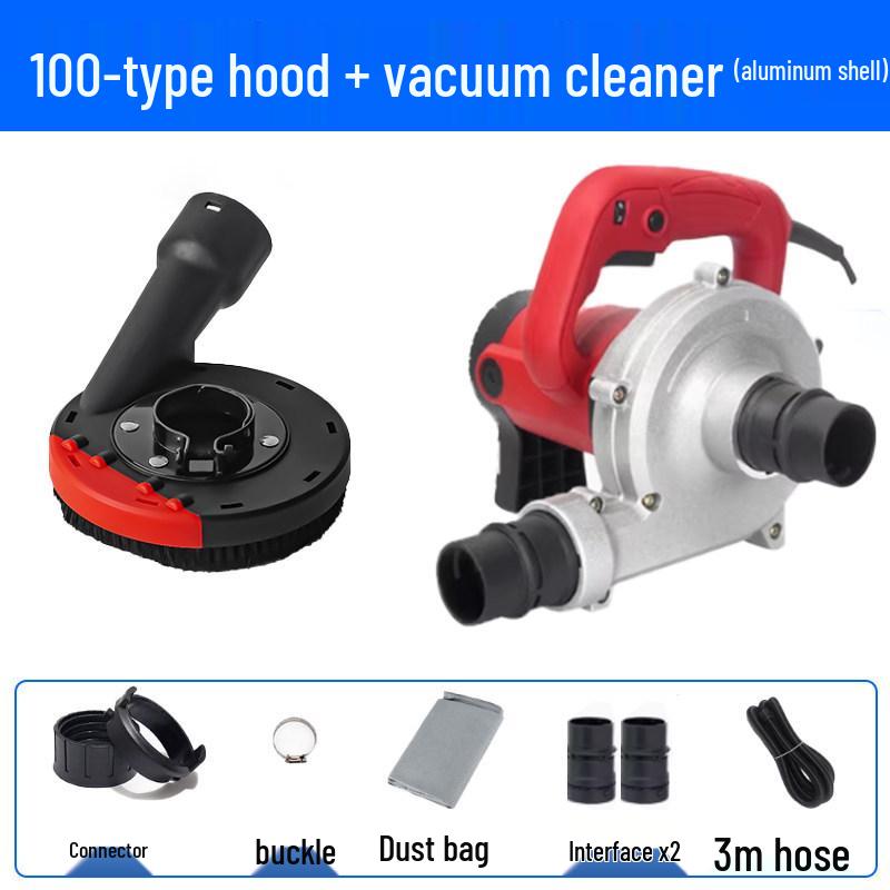 Dustproof Cover for Angle Grinder - Protective Polishing Vacuum Cover for Stone Concrete, Fits 100/125 Type Hand Grinders.