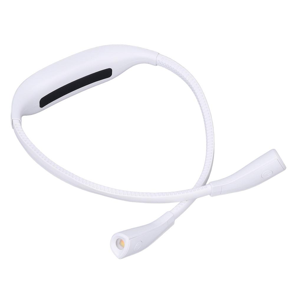 Neck Book Light USB Rechargeable Portable LED Neck Hanging Lamp for Reading RepairmentWhite