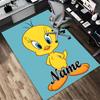 Custom Name Tweety Bird Living Room Non-Slip Area Rug Soft Carpet for Bedroom Kids Playroom Sofa Office Home Decor Doormat