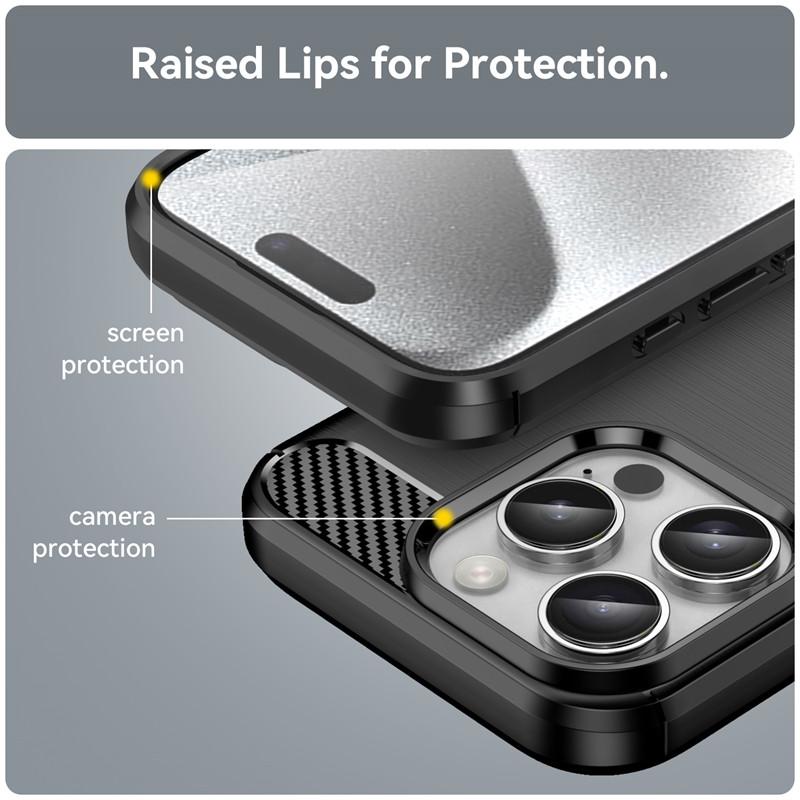 For iPhone 16 Pro Max Case iPhone 16 Pro Max Cover Brushed TPU Phone Case Shockproof Protective Back Cover For iPhone 16 Pro Max