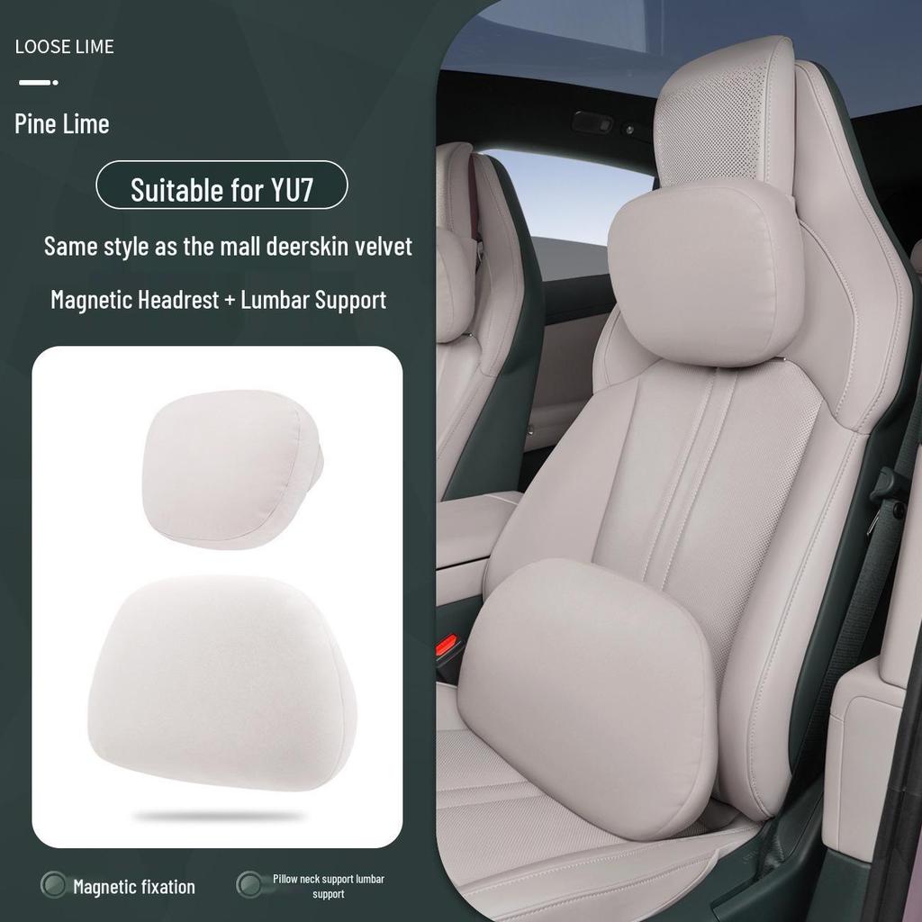 Compatible Magnetic Headrest Lumbar Support & Neck Pillow for Xiaomi YU7 Model
