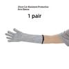 HPPE Level 5 Cut Resistant Arm Sleeves 1 Pair Anti Puncture Safety Sleeve for Glass Handling Construction Repair Work