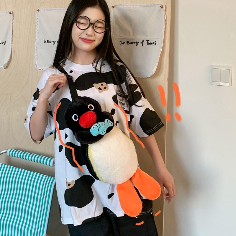 Non-Toxic Kawaii Penguin Plush Backpack Cute Animal Stuffed Doll Lovely Birthday Gift Fashion Backpack Little Penguin Cartoon Plush Bag