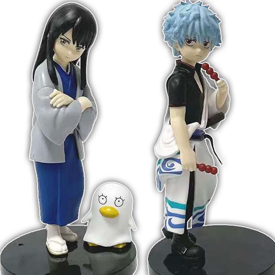 sold Anime Gintama Figure Sakata Gintoki Katsura Kotarou Stand Anime Model Gifts Collection Decoration Ornaments