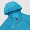 Umbro [Packable] Shuttle Run Ultralight Hooded Windbreaker Zip-Up Jacket Blue (Uq221Sjk51)
