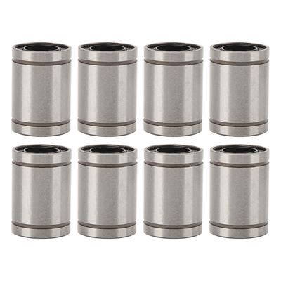 10 Pcs Linear Ball Bearing LM12UU 12mm ID 21mm OD 30mm Length Alloy Steel Cylinder Linear Motion