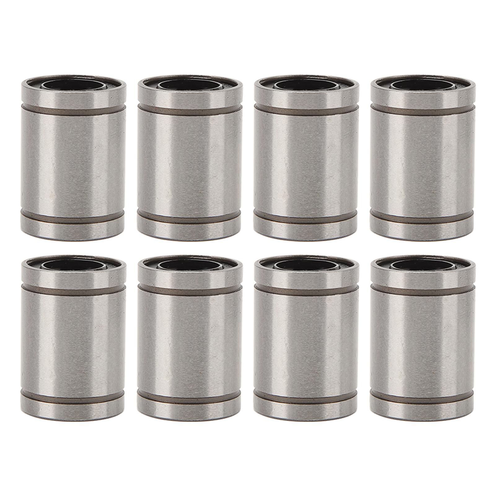 

10 Pcs Linear Ball Bearing LM12UU 12mm ID 21mm OD 30mm Length Alloy Steel Cylinder Linear Motion