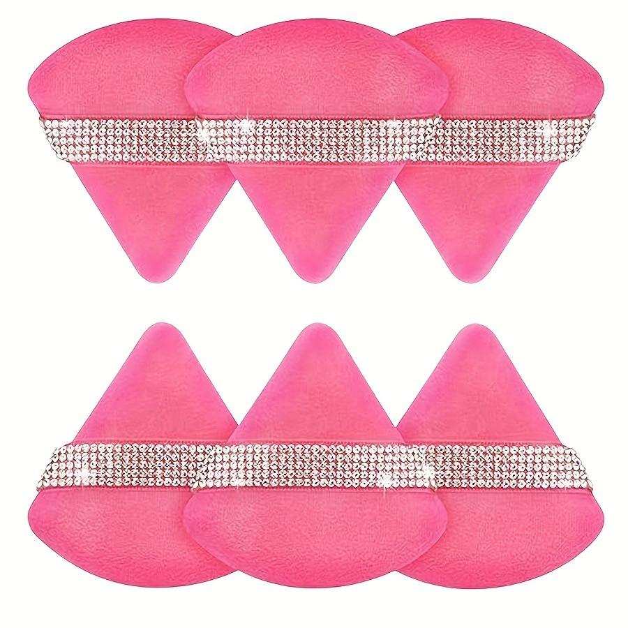 6pcs Diamond Triangle Powder Puff- Face Soft Makeup Puff -Setting Powder Puff for Loose Powder Body Powder Wet Dry Cosmetic,