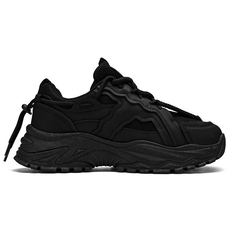 Warrior Black Knight Classic Retro Versatile Fashion Trend Thick Sole Shock Absorption Increased Height Breathable Low-Top Dad Shoes WXY(S)-3806N04